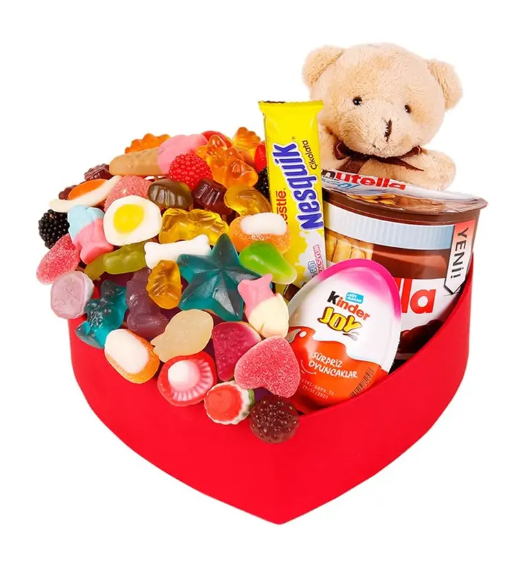 Deluxe Jelly&Çikolata Aşk Kutusu - Diyarbakır çiçek siparişi