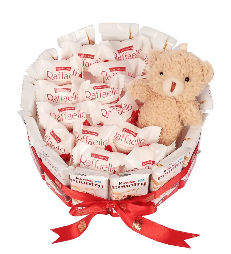 Kinder Country Kaplı Peluşlu Çikolata - Yalova çiçek siparişi