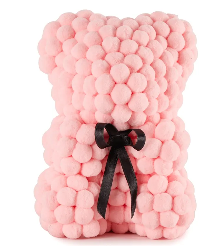 Little Teddy Pompom Bear - Açık Pembe Ponpon Ayıcık - Adana çiçek siparişi