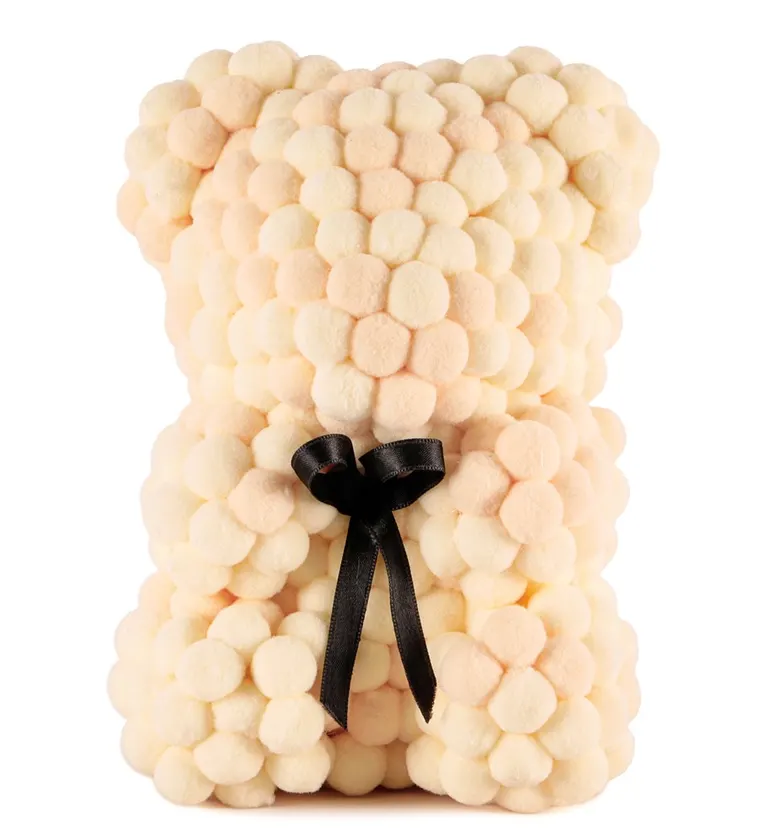 Little Teddy Pompom Bear - Krem Ponpon Ayıcık - Adana çiçek siparişi