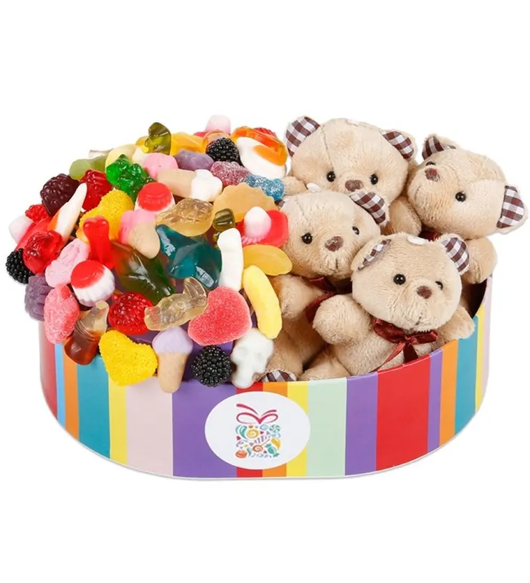 Mini Ayıcıklı Gökküşağı Jelly Sepeti - Diyarbakır çiçek siparişi
