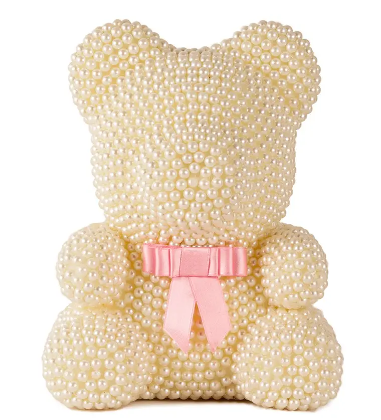 Teddy Pearl Bear - Beyaz İnci Ayıcık - Adana çiçek siparişi