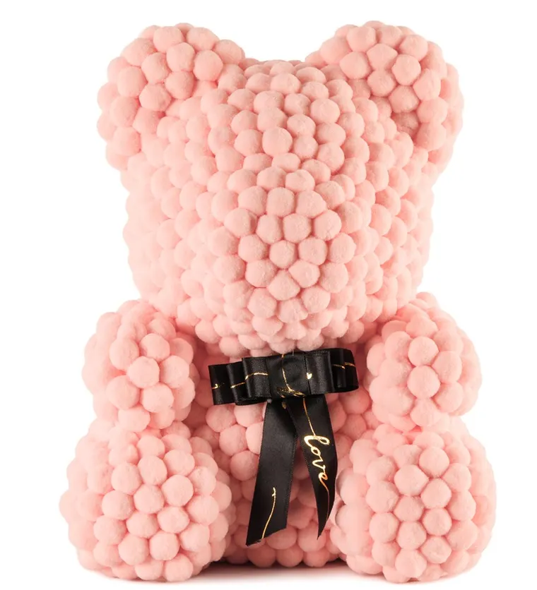 Teddy Pompom Bear - Açık Pembe Ponpon Ayıcık - Adana çiçek siparişi