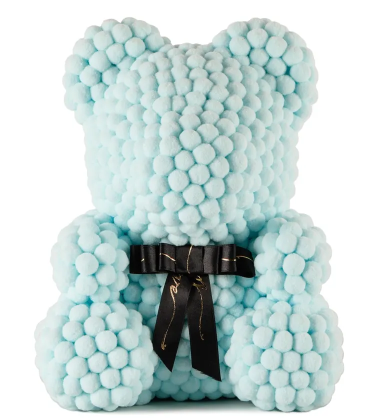 Teddy Pompom Bear - Turkuaz Ponpon Ayıcık - Adana çiçek siparişi